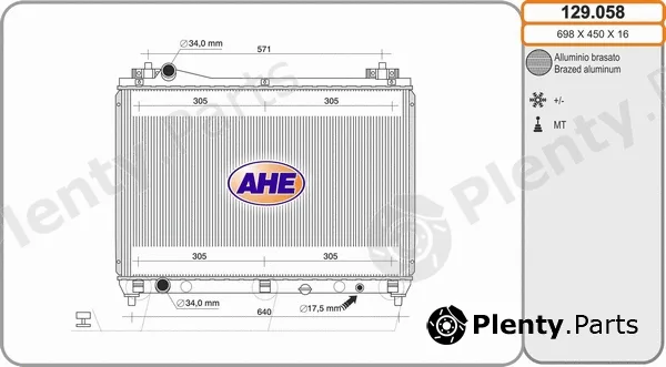 AHE 129.058 — Radiator, engine cooling