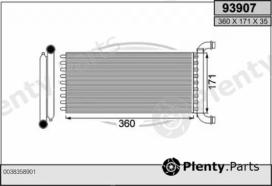 AHE 93907 — Heat Exchanger, interior heating