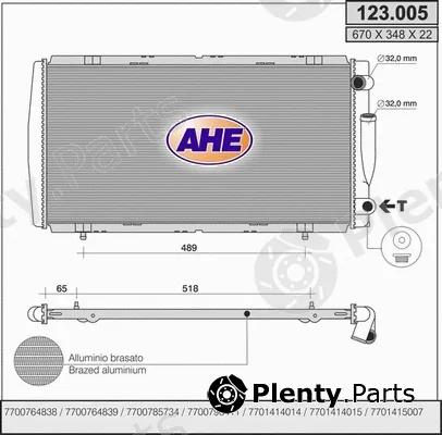 AHE 123.005 — Radiator, engine cooling