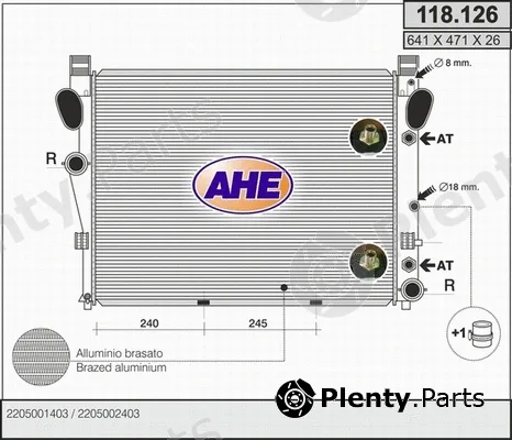 AHE 118.126 — Radiator, engine cooling