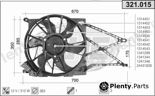 AHE 321.015 — Fan, engine cooling