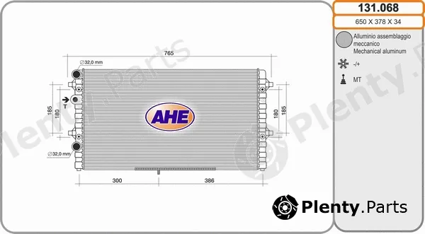AHE 131.068 — Radiator, engine cooling