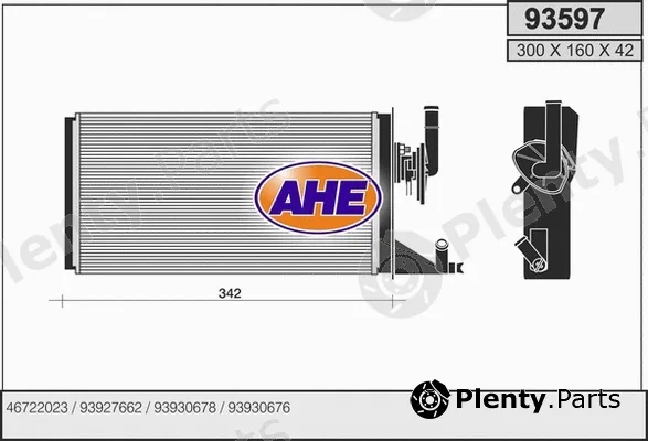 AHE 93597 — Heat Exchanger, interior heating