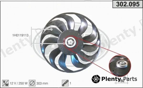AHE 302.095 — Fan, engine cooling
