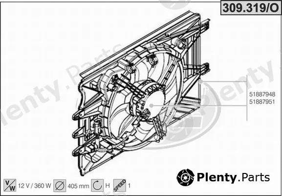 AHE 309.319/O — Fan, engine cooling