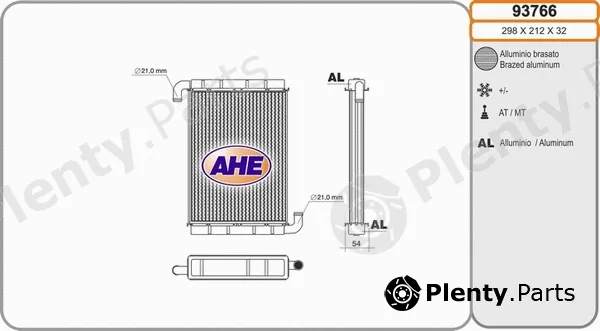 AHE 93766 — Heat Exchanger, interior heating