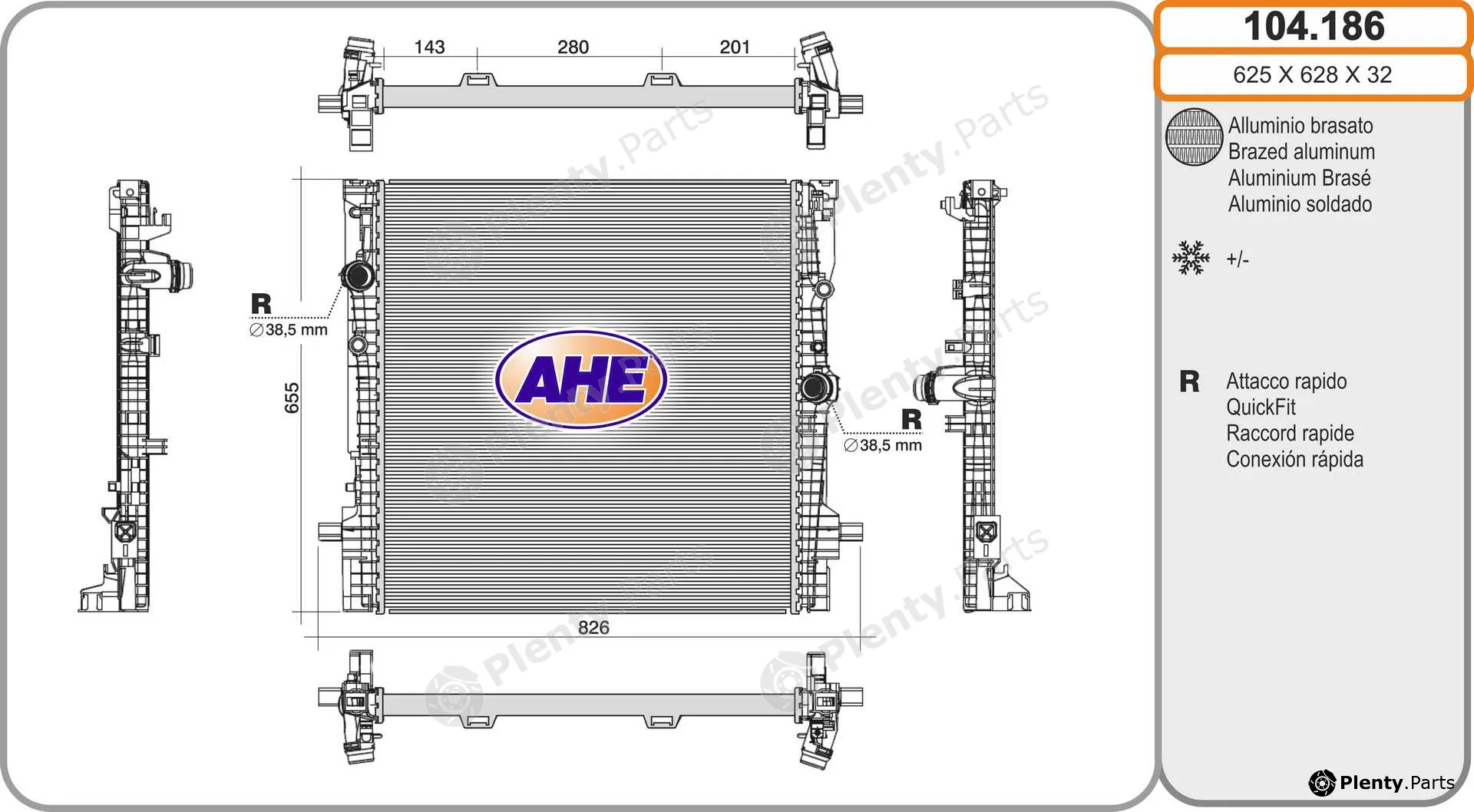 AHE 104.186 — Radiator, engine cooling