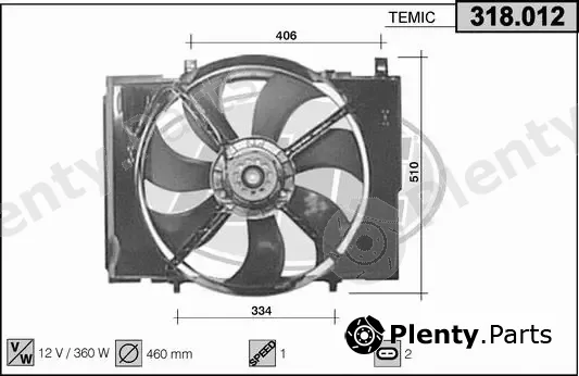 AHE 318.012 — Fan, engine cooling