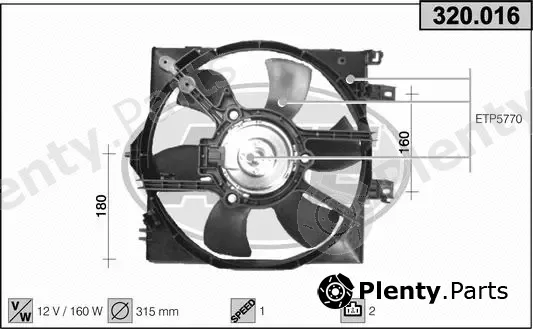 AHE 320.016 — Fan, engine cooling