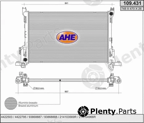 AHE 109.431 — Radiator, engine cooling