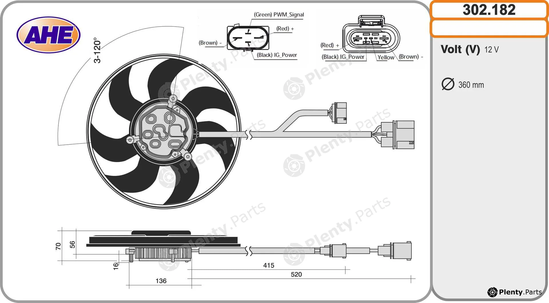 AHE 302.182 — Fan, engine cooling