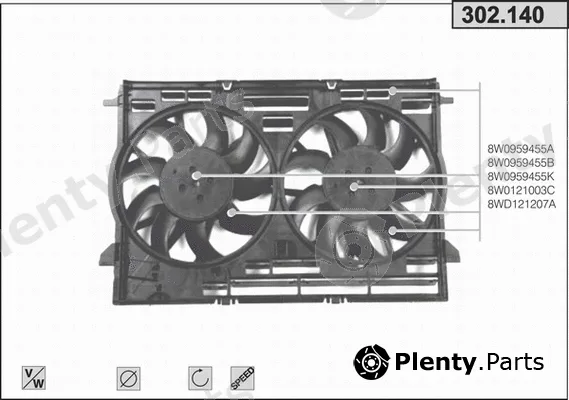 AHE 302.140 — Fan, engine cooling