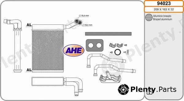 AHE 94023 — Heat Exchanger, interior heating