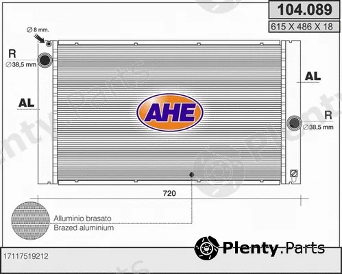 AHE 104.089 — Radiator, engine cooling