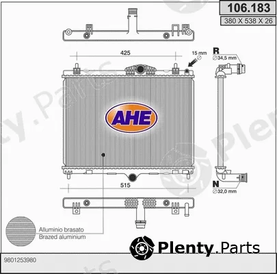 AHE 106.183 — Radiator, engine cooling