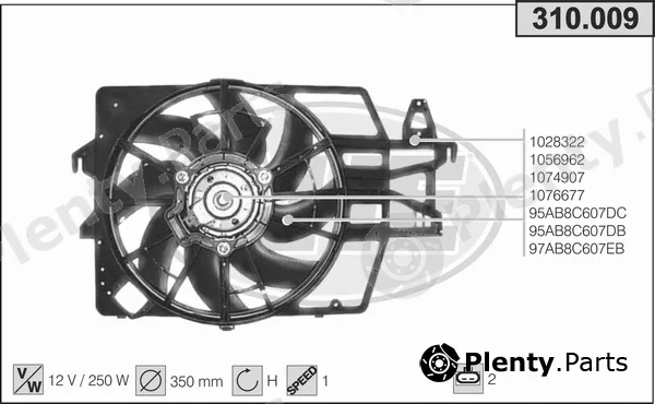 AHE 310.009 — Fan, engine cooling
