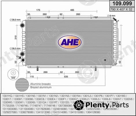 AHE 109.099 — Radiator, engine cooling