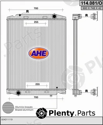 AHE 114.081/O — Radiator, engine cooling
