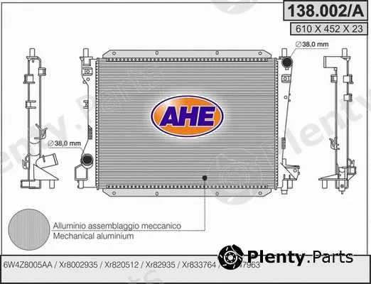 AHE 138.002/A — Radiator, engine cooling
