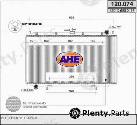 AHE 120.074 — Radiator, engine cooling