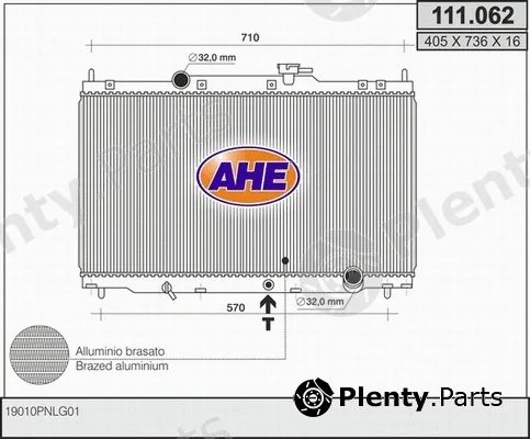 AHE 111.062 — Radiator, engine cooling
