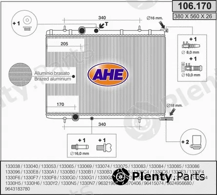 AHE 106.170 — Radiator, engine cooling