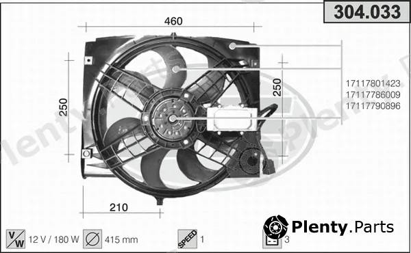 AHE 304.033 — Fan, engine cooling