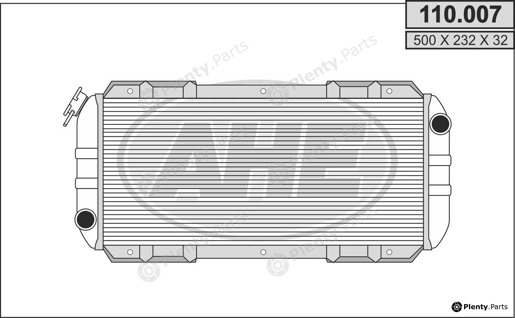 AHE 110.007 — Radiator, engine cooling