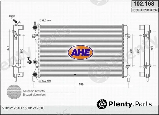 AHE 102.168 — Radiator, engine cooling