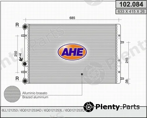 AHE 102.084 — Radiator, engine cooling