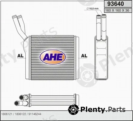 AHE 93640 — Heat Exchanger, interior heating