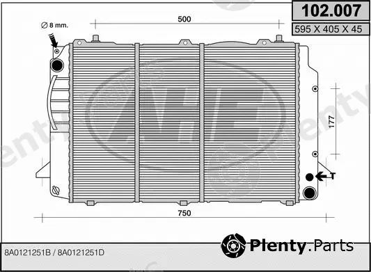 AHE 102.007 — Radiator, engine cooling