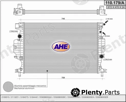 AHE 110.179/A — Radiator, engine cooling