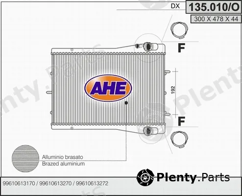 AHE 135.010/O — Radiator, engine cooling