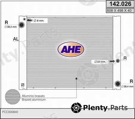 AHE 142.026 — Radiator, engine cooling