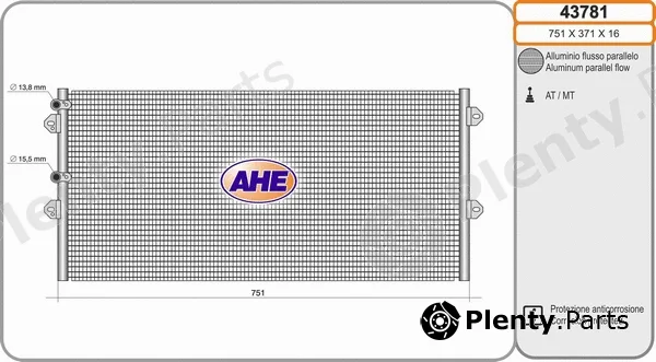 AHE 43781 — Condenser, air conditioning