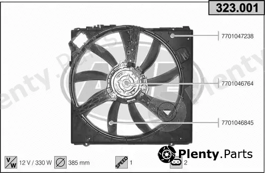 AHE 323.001 — Fan, engine cooling