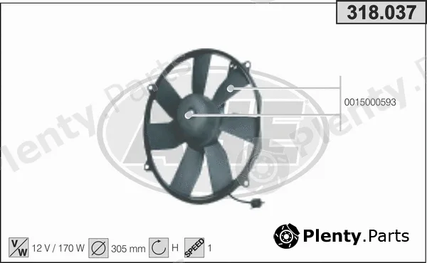 AHE 318.037 — Fan, engine cooling