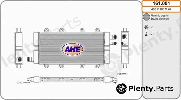 AHE 161.001 — Radiator, engine cooling