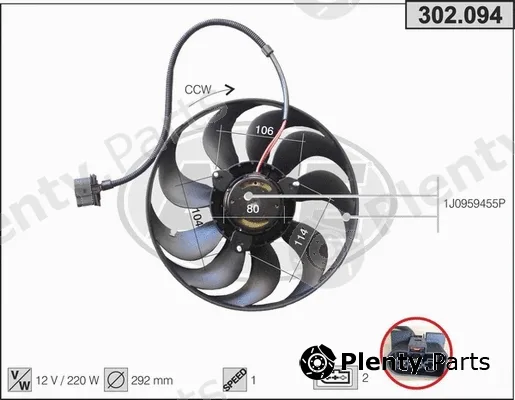 AHE 302.094 — Fan, engine cooling