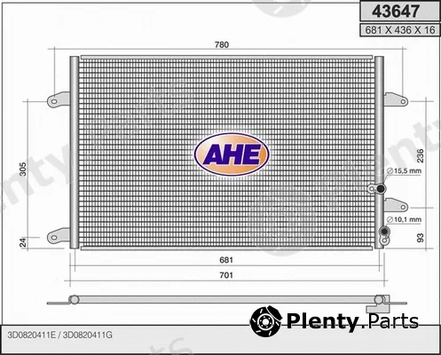 AHE 43647 — Condenser, air conditioning