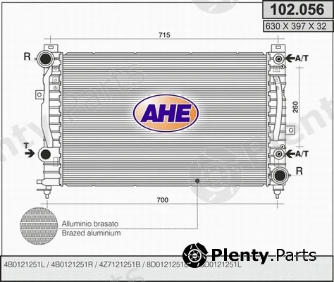 AHE 102.056 — Radiator, engine cooling