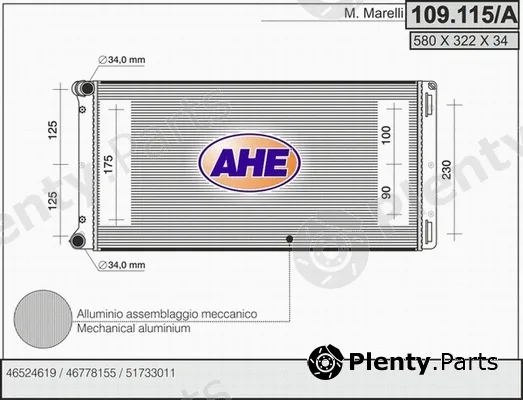AHE 109.115/A — Radiator, engine cooling