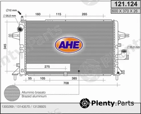 AHE 121.124 — Radiator, engine cooling