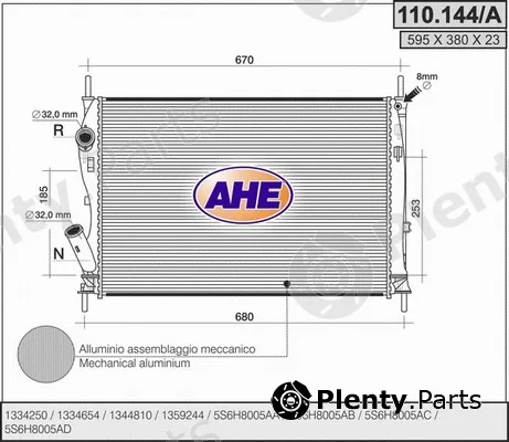 AHE 110.144/A — Radiator, engine cooling