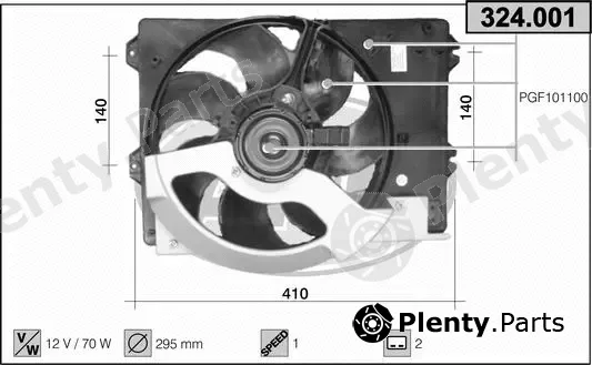 AHE 324.001 — Fan, engine cooling