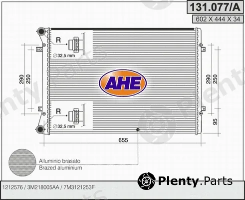 AHE 131.077/A — Radiator, engine cooling