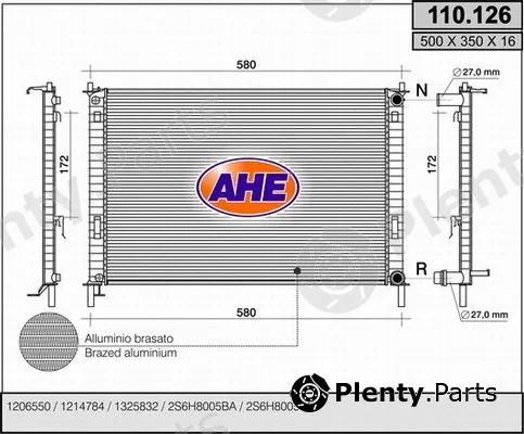 AHE 110.126 — Radiator, engine cooling