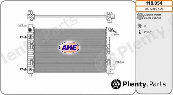 AHE 118.054 — Radiator, engine cooling