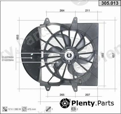 AHE 305.013 — Fan, engine cooling